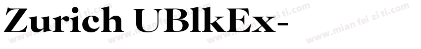 Zurich UBlkEx字体转换